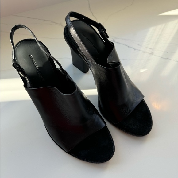 Alexander Wang 🕶 Women’s Slingback Peep Toe High Heel Sandals size 40.5 (US 10) - Picture 3 of 8